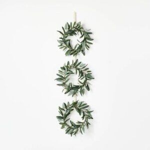 Threshold Studio McGee Set of 3 Mini Olive Wreaths Easter Spring Target 2022 NIB